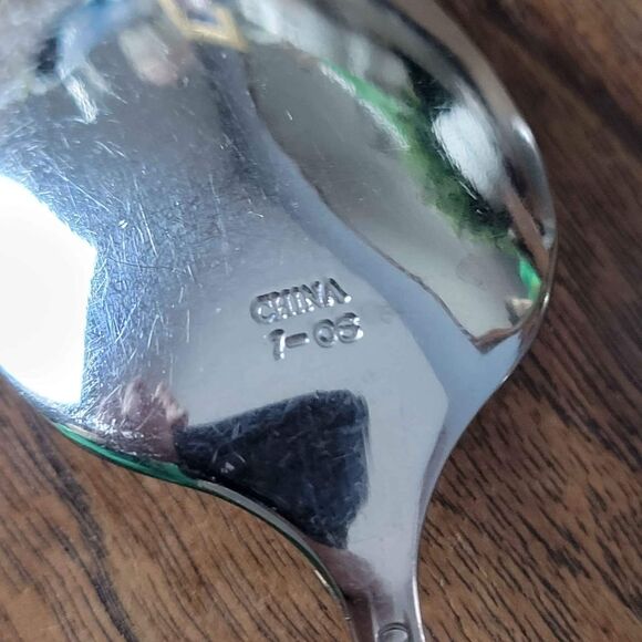 Lot of 7 Oneida 18/8 Stainless OHS345 Pattern Spoons Frosted Handle - Picture 8 of 9